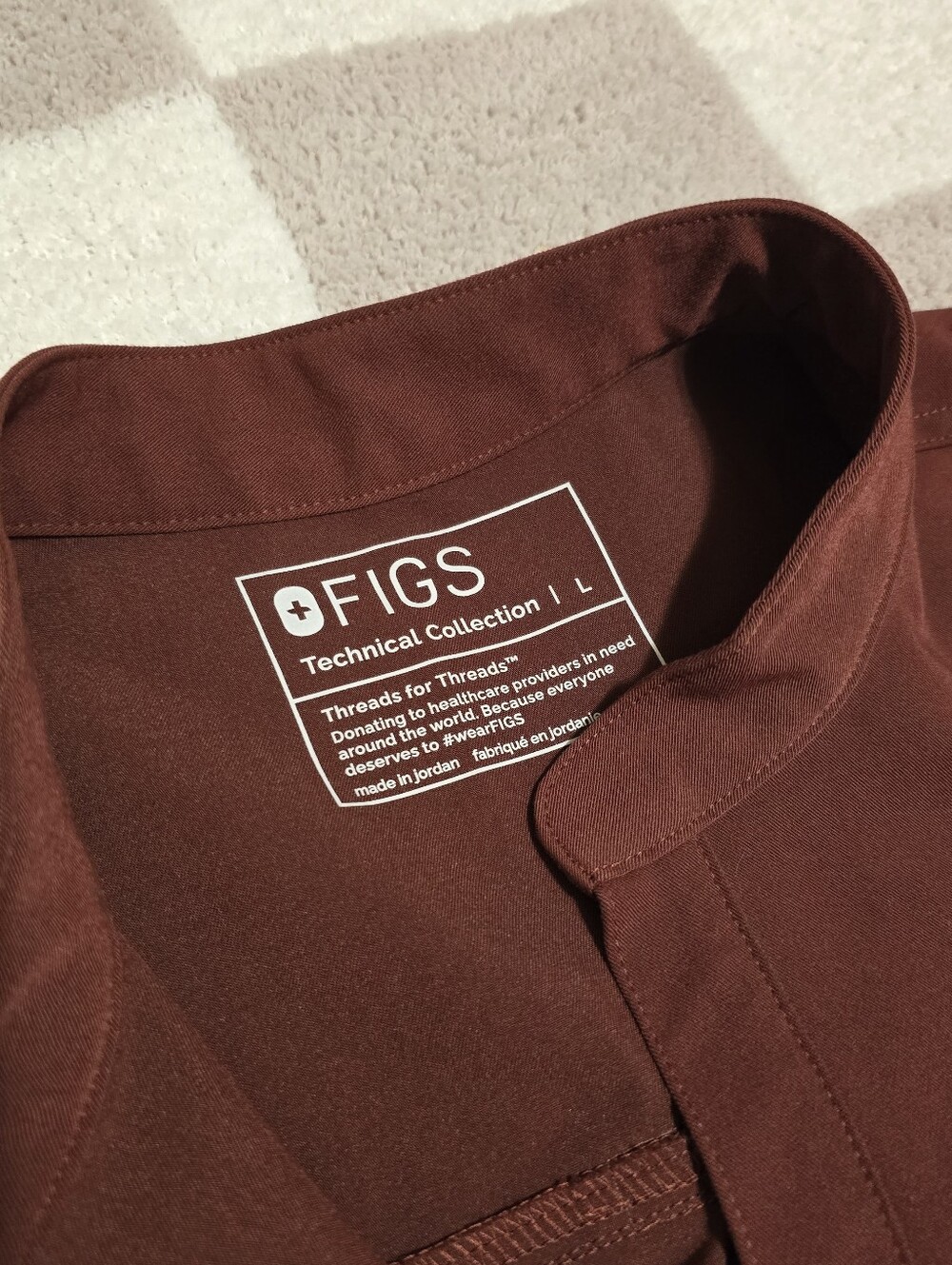 Figs Rafaela Oversized Top In Walnut - Picture 2 of 3